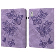 For Lenovo Tab M8 4th Gen Embossed Butterfly Pattern Leather Tablet Case(Purple) - Lenovo by PMC TechLife | Online Shopping South Africa | PMC TechLife | Buy Now Pay Later Mobicred