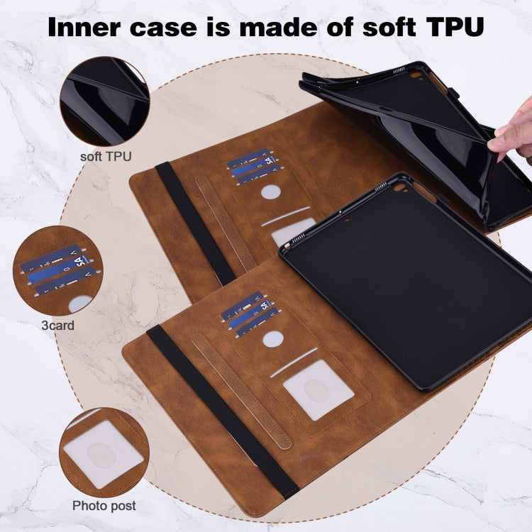 For Lenovo Tab M8 4th Gen Embossed Butterfly Pattern Leather Tablet Case(Brown)