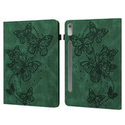 For Lenovo Pad Pro 2022 11.2 inch / Tab P11 Pro Gen 2 Embossed Butterfly Pattern Leather Tablet Case(Green)