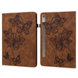 For Lenovo Pad Pro 2022 11.2 inch / Tab P11 Pro Gen 2 Embossed Butterfly Pattern Leather Tablet Case(Brown) - Lenovo by PMC TechLife | Online Shopping South Africa | PMC TechLife | Buy Now Pay Later Mobicred