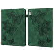 For Lenovo Pad Plus 2023 11.5 inch / Tab P11 Gen 2 Embossed Butterfly Pattern Leather Tablet Case(Green) - Lenovo by PMC TechLife | Online Shopping South Africa | PMC TechLife | Buy Now Pay Later Mobicred