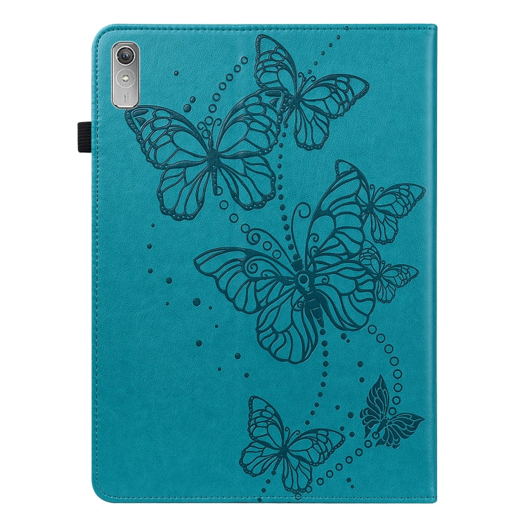 For Lenovo Pad Plus 2023 11.5 inch / Tab P11 Gen 2 Embossed Butterfly Pattern Leather Tablet Case(Blue)