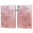 For Lenovo Pad Plus 2023 11.5 inch / Tab P11 Gen 2 Embossed Butterfly Pattern Leather Tablet Case(Pink) - Lenovo by PMC TechLife | Online Shopping South Africa | PMC TechLife | Buy Now Pay Later Mobicred