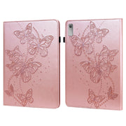 For Lenovo Pad Plus 2023 11.5 inch / Tab P11 Gen 2 Embossed Butterfly Pattern Leather Tablet Case(Pink)