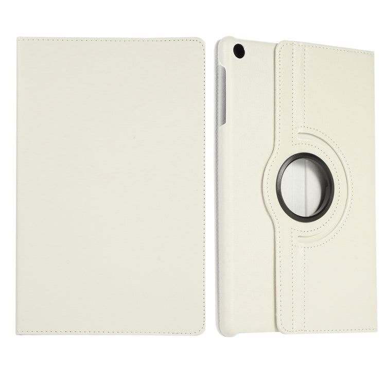 For Huawei Matepad SE 10.4 360 Degree Rotation Litchi Texture Tablet Leather Case(White)