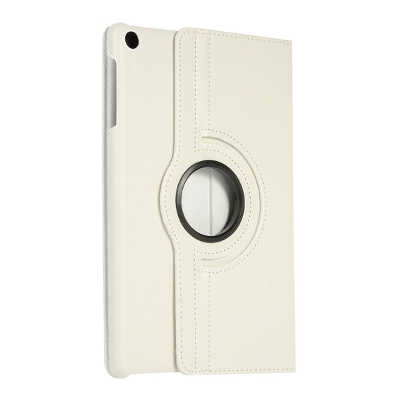 For Huawei Matepad SE 10.4 360 Degree Rotation Litchi Texture Tablet Leather Case(White)
