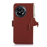 For OnePlus Ace 2 5G / 11R 5G Genuine Leather Magnetic RFID Leather Phone Case(Coffee)