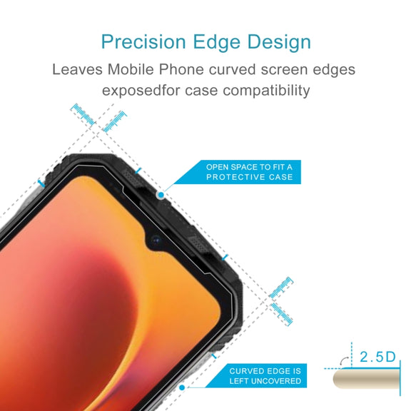 For Doogee V Max 50pcs 0.26mm 9H 2.5D Tempered Glass Film