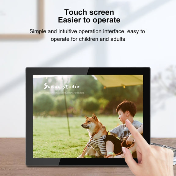 15 inch LED Display WiFi Cloud Photo Frame, RK3126C Quad Core up to 1.5GHz, Android 6.0, 1GB+16GB(EU Plug)