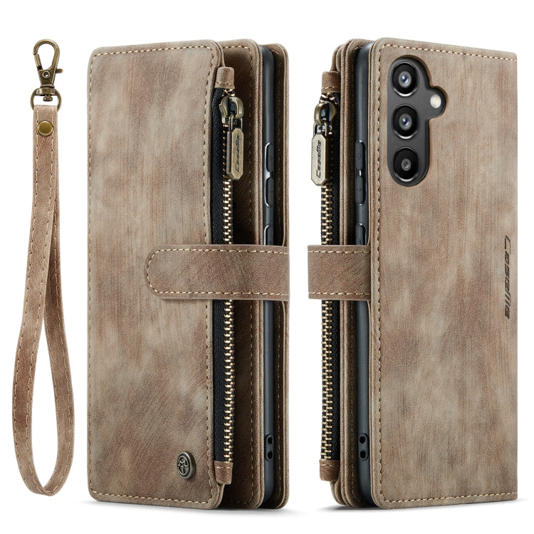 For Samsung Galaxy A34 5G CaseMe C30 Multifunctional Leather Phone Case(Brown)