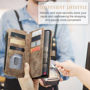 For Samsung Galaxy A34 5G CaseMe C30 Multifunctional Leather Phone Case(Brown)