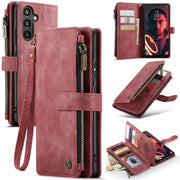 For Samsung Galaxy A34 5G CaseMe C30 Multifunctional Leather Phone Case(Red)