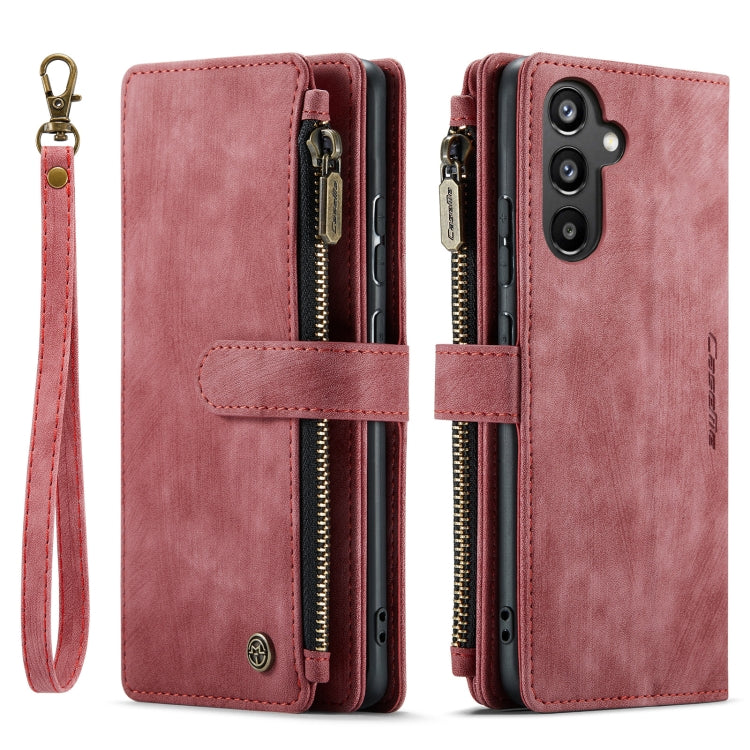 For Samsung Galaxy A34 5G CaseMe C30 Multifunctional Leather Phone Case(Red)