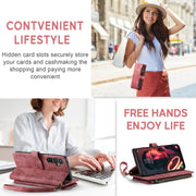 For Samsung Galaxy A34 5G CaseMe C30 Multifunctional Leather Phone Case(Red)