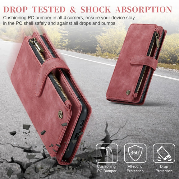For Samsung Galaxy A34 5G CaseMe C30 Multifunctional Leather Phone Case(Red)