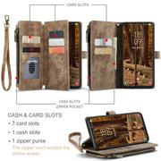 For Samsung Galaxy S23 5G CaseMe C30 Multifunctional Leather Phone Case(Brown)