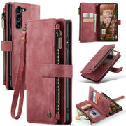 For Samsung Galaxy S23 5G CaseMe C30 Multifunctional Leather Phone Case(Red)