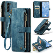For Samsung Galaxy S23 5G CaseMe C30 Multifunctional Leather Phone Case(Blue)