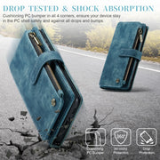 For Samsung Galaxy S23 5G CaseMe C30 Multifunctional Leather Phone Case(Blue)