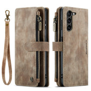 For Samsung Galaxy S23+ 5G CaseMe C30 Multifunctional Leather Phone Case(Brown)