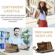 For Samsung Galaxy S23+ 5G CaseMe C30 Multifunctional Leather Phone Case(Brown)