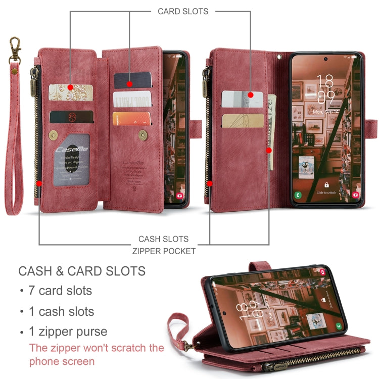 For Samsung Galaxy S23+ 5G CaseMe C30 Multifunctional Leather Phone Case(Red)