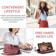 For Samsung Galaxy S23+ 5G CaseMe C30 Multifunctional Leather Phone Case(Red)