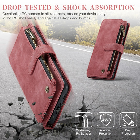For Samsung Galaxy S23+ 5G CaseMe C30 Multifunctional Leather Phone Case(Red)