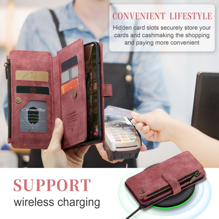 For Samsung Galaxy S23+ 5G CaseMe C30 Multifunctional Leather Phone Case(Red)