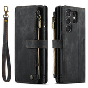 For Samsung Galaxy S23 Ultra 5G CaseMe C30 Multifunctional Leather Phone Case(Black)