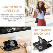 For Samsung Galaxy S23 Ultra 5G CaseMe C30 Multifunctional Leather Phone Case(Black)