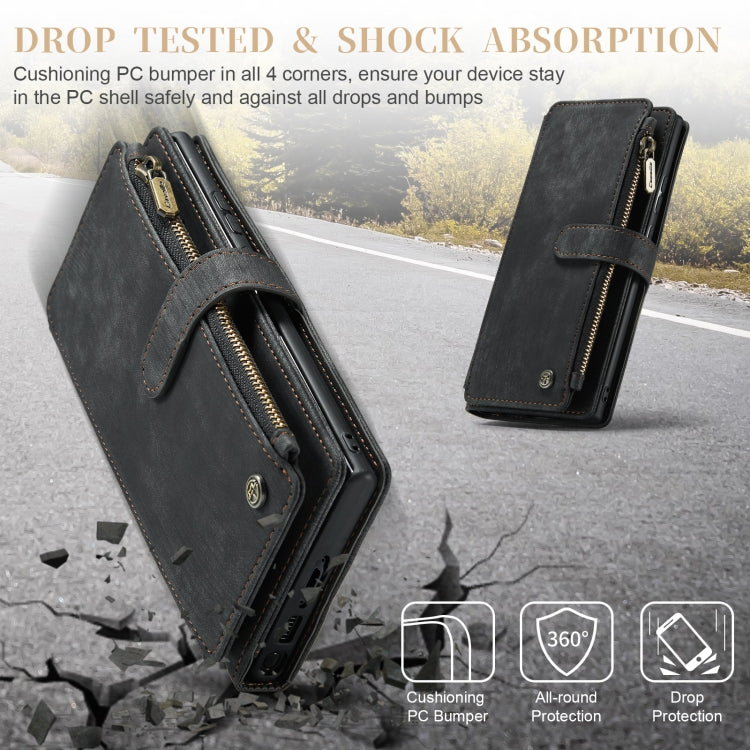 For Samsung Galaxy S23 Ultra 5G CaseMe C30 Multifunctional Leather Phone Case(Black)