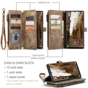 For Samsung Galaxy S23 Ultra 5G CaseMe C30 Multifunctional Leather Phone Case(Brown)