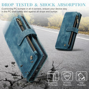 For Samsung Galaxy S23 Ultra 5G CaseMe C30 Multifunctional Leather Phone Case(Blue)