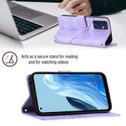 For OPPO Reno7 5G Foreign / Find X5 Lite Skin-feel Embossed Leather Phone Case(Light Purple)