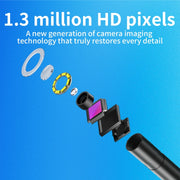 AN112 IP68 8LEDS 8mm Industrial Videoscope for iPhone 8 Pin, Length:2m Hard Line