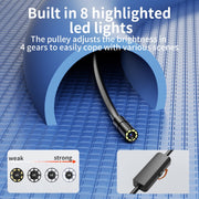 AN112 IP68 8LEDS 8mm Industrial Videoscope for iPhone 8 Pin, Length:2m Hard Line