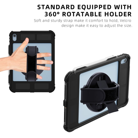 For iPad 2025 / 2022 RedPepper Shockproof Dustproof Water-resistant Tablet Case(Black)