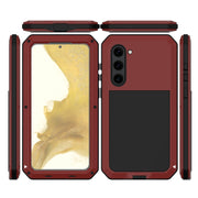 For Samsung Galaxy S23 5G RedPepper 360 Full Body Rugged Metal Water-resistant Phone Case(Red)