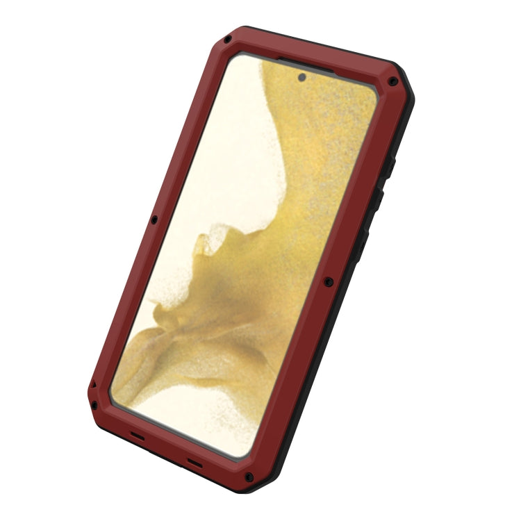 For Samsung Galaxy S23+ 5G RedPepper 360 Full Body Rugged Metal Life Water-resistant Phone Case(Red)