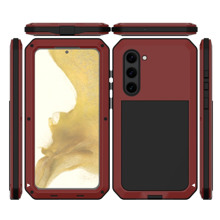 For Samsung Galaxy S23+ 5G RedPepper 360 Full Body Rugged Metal Life Water-resistant Phone Case(Red)