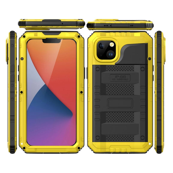 For iPhone 14 RedPepper Wolf 360 Full Body Rugged Water-resistant Phone Case(Yellow)