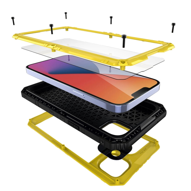 For iPhone 14 RedPepper Wolf 360 Full Body Rugged Water-resistant Phone Case(Yellow)