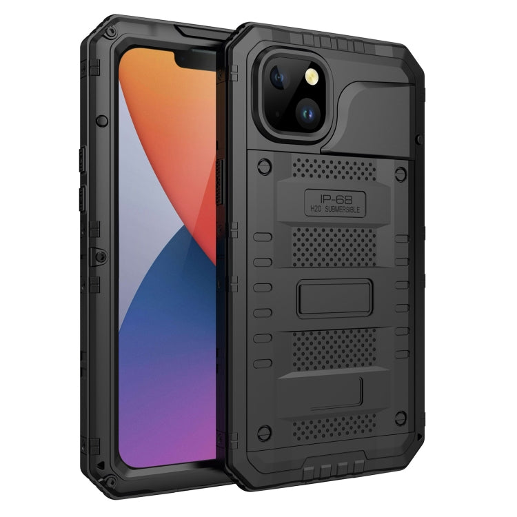 For iPhone 14 Plus RedPepper Wolf 360 Full Body Rugged Life Water-resistant Phone Case(Black)