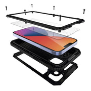 For iPhone 14 Plus RedPepper Wolf 360 Full Body Rugged Life Water-resistant Phone Case(Black)
