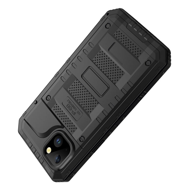 For iPhone 14 Plus RedPepper Wolf 360 Full Body Rugged Life Water-resistant Phone Case(Black)