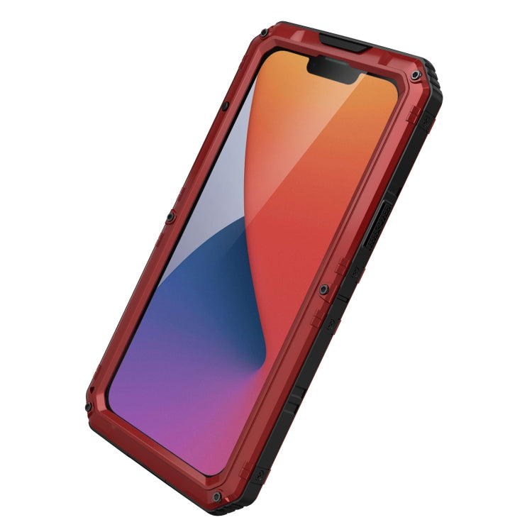 For iPhone 14 Plus RedPepper Wolf 360 Full Body Rugged Life Water-resistant Phone Case(Red)