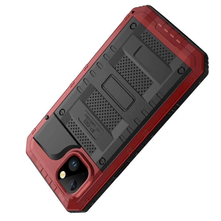 For iPhone 14 Plus RedPepper Wolf 360 Full Body Rugged Life Water-resistant Phone Case(Red)