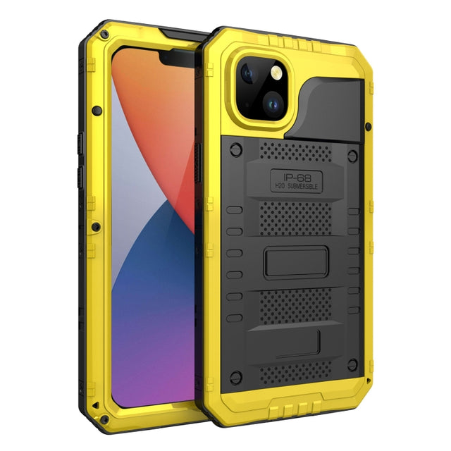 For iPhone 14 Plus RedPepper Wolf 360 Full Body Rugged Life Water-resistant Phone Case(Yellow)