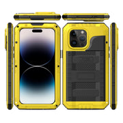 For iPhone 14 Pro Max RedPepper Wolf 360 Full Body Rugged Life Water-resistant Phone Case(Yellow)
